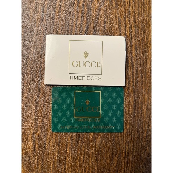 Gucci Women's Croc Embossed Leather Black and Gold Round Watch 4500L with Box - Picture 6 of 11